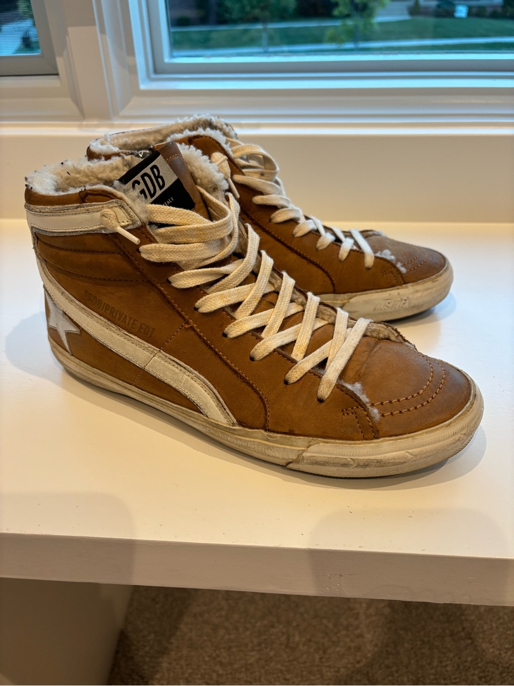 Golden Goose High-Top Sneakers with Shearling